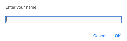 A prompt dialog in Safari